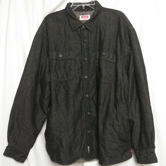 Wrangler Other - Wrangler Sherpa Lined Denim Shacket